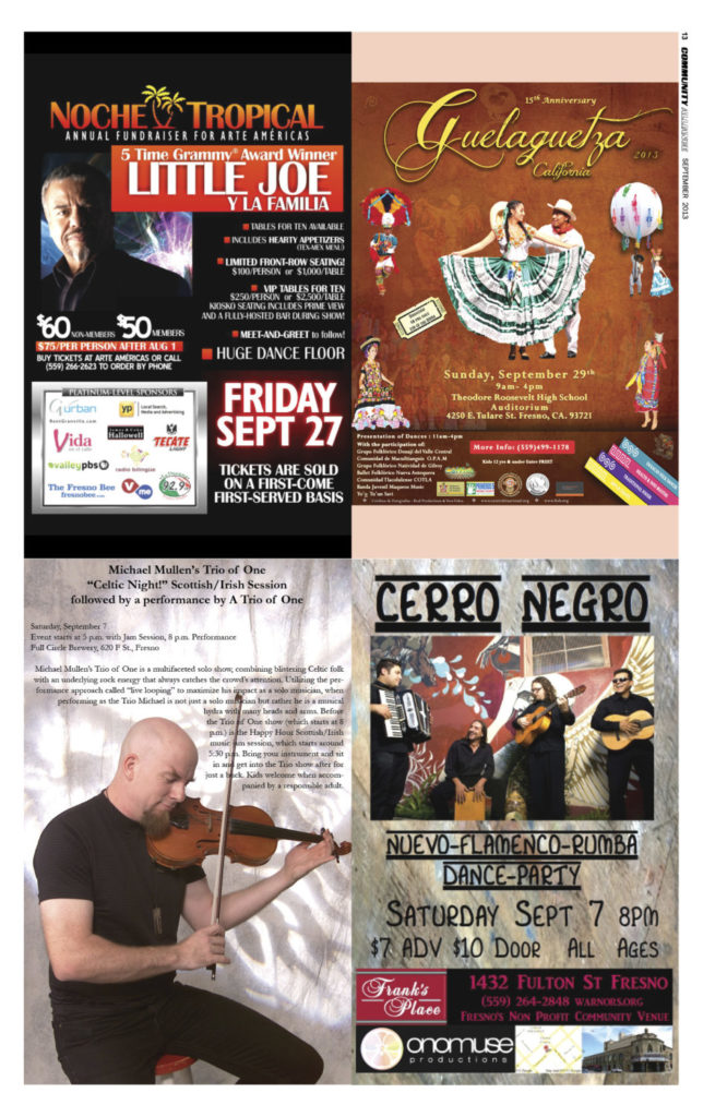 Music and Arts events for September 2013
