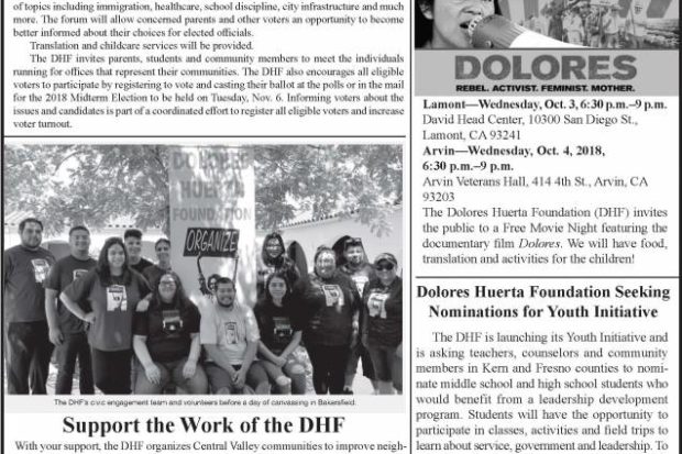 Dolores Huerta Foundation – October 2018
