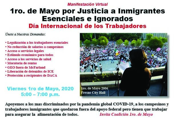 May Day 2020 Virtual March in Fresno