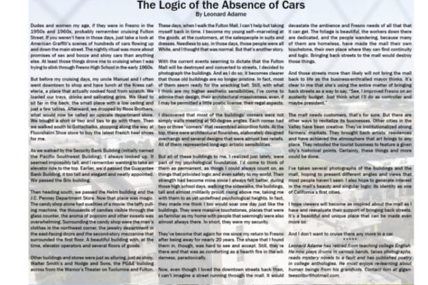 The Logic of the Absence of Cars