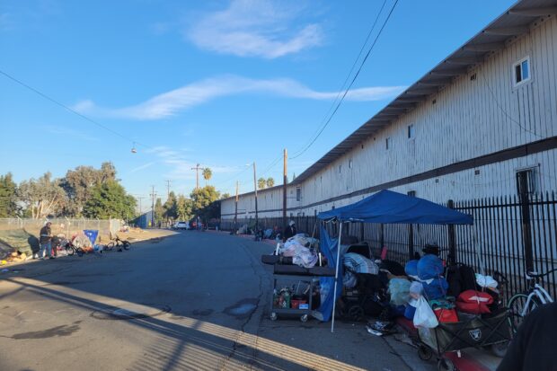 Soon to be dismantled and arrested, reality in Fresno.  Photo by Bob McCloskey