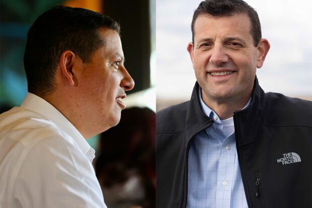 Candidates for Congressional District 22: incumbent David Valadao, a Republican (right), and the Democratic challenger, former Assembly member Rudy Salas. Photos courtesy Robert Foreman (Valadao) and Rudy Salas for Congress