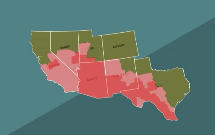 Image from From Deadly Dust showing the area where Valley Fever is most prevalent