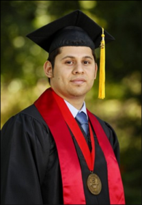 Arturo Gasga, who received his B.A. degree this May, was named a Dean’s Medalist for California State University, Fresno’s College of Science and Mathematics for 2013.