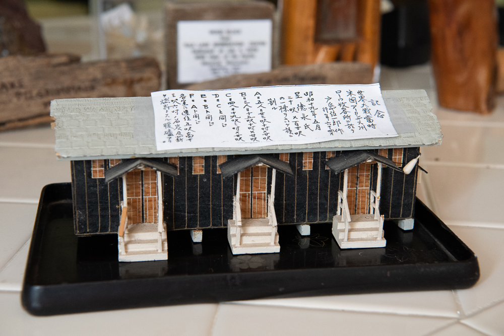 A scale model of a barracks in a concentration camp, made in the camp, from the collection of Marion Masada. Photo by Peter Maiden