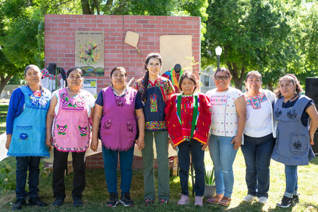 The women who participated in and organized Nu’u Yavi in Madera on May 3. Photo by Tudor Stanley 