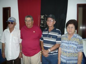 Zaida Navarro Fernandez with other veterans of the Cuban Revolution at the Camilo Cienfuegos museum in Yaguajay.