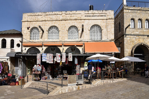 Palestinian Christians are against the killing of civilians in Gaza—and elsewhere. This image is a view of the Swedish Christian Center in the old city of Jerusalem. Photo courtesy of The Commons