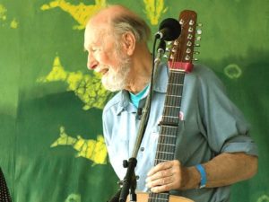 Pete Seeger at age 88 on June 16, 2007, at the Clearwater Festival. Photo by Anthony Pepitone