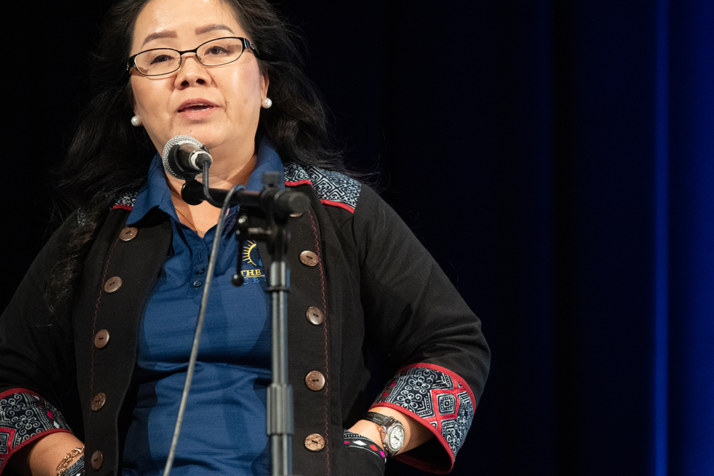 Cyndee Loryang, senior program coordinator for the Fresno Center, will be a presenter at the United Against Hate Summit on April 6 at Fresno City College. Photo by Peter Maiden