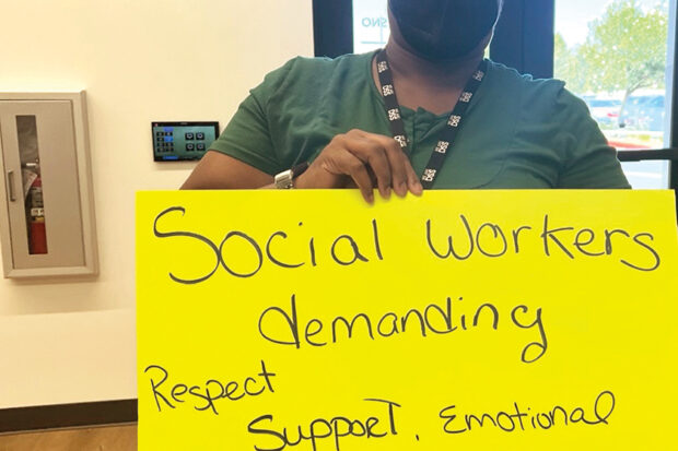 Social Services Workers Protest Poor Working Conditions